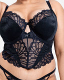Boost Bombshell Padded Balcony Longline Bra Black TKD Lingerie Curvy Kate Fashion F1
