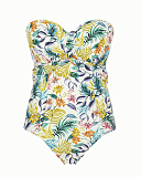 Botanical Padded Bandeau Swimsuit Floral Print TKD Lingerie Panache Swimwear Fashion CF1
