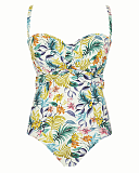 Botanical Padded Bandeau Swimsuit Floral Print TKD Lingerie Panache Swimwear Fashion CF2