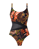 Botanico Lyra Shaping Swimsuit Black Multi TKD Lingerie Miraclesuit Fashion CF1