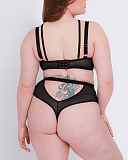 Buckle Up Half Padded Cup Bra And High Waist Thong Black TKD Lingerie Scantilly Luxury Core B1