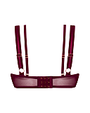 Buckle Up Padded Half Cup Bra Oxblood TKD Lingerie Scantilly Luxury CB1
