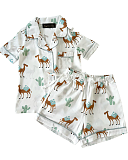 Camel Print Shorty Set Kids Jessica Lily TKD Lingerie F1