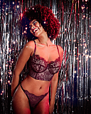 Carmen Lace Bustier Bra And Thong Mulberry TKD Lingerie Panache Fashion L1