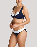 Catarina Balconnet Bikini And Fold Pant Midnight White TKD Lingerie Panache Swimwear Fashion F1