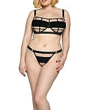 Censored Balcony Bra And Thong Black TKD Lingerie Scantilly Luxury f