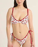 Cherry Print Balconnet Bikini TKD Lingerie Raq Apparel Fashion F1