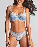 Clara Full Cup Bra And Thong Dusky Blue TKD Lingerie Panache Fashion F1