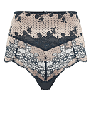Clara High Waist Brief Navy Pearl TKD Lingerie Panache Fashion CF1