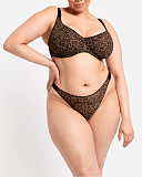 Cool Cat Balcony Bra And Tanga Leopard Brown TKD Lingerie Curvy Kate Fashion F1