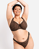 Cool Cat Balcony Bra And Tanga Leopard Brown TKD Lingerie Curvy Kate Fashion F2