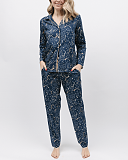 Cosmo Celestial Print PJ Set Navy Mix TKD Lingerie Cyberjammies Fashion F1