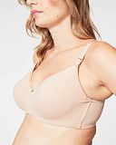 Croissant Spacer Flexible Wire Nursing Bra Beige