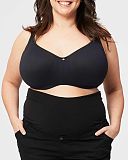 Croissant Spacer Flexible Wire Nursing Bra Black