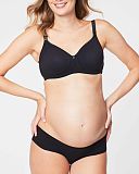 Croissant Spacer Flexible Wire Nursing Bra Black