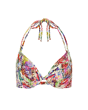 Dream Halter Top Bikini Biege And Multi Animal Print TKD Lingerie Missmandalay Swim CF1