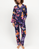 Edie Floral Print PJ Set Navy Mix TKD Lingerie Cyberjammies Fashion F1
