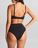 Ella Twist Bandeau And High Waist Brazilian Black TKD Lingerie Panache Swim Core B2