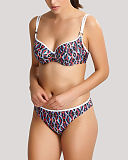 Elle Balconnet Bikini And Brazillian Pant Tribal Print TKD Lingerie Panache Swimwear Fashion F1