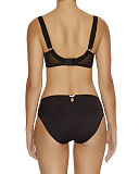 Elodie Underwired Side Support Bra And Brief Black TKD Lingerie Fantasie Core B1