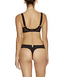 Elodie Underwired Side Support Bra And Thong Black TKD Lingerie Fantasie Core B1
