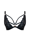 Embrace Deep Plunge Bra Black TKD Lingerie Scantilly Core CF1 min