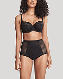 Envy Full Cup Bra And High Waist Brief Black TKD Lingerie Panache Core F1