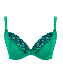 Envy Plunge Bra Emerald Leopard TKD Lingerie Panache Fashion CF1