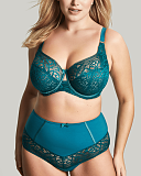Estel Full Cup Bra And High Waist Brief Emerald TKD Lingerie Sculptresse Fashion F1