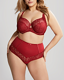 Estel Full Cup Bra And High Waist Brief Raspberry TKD Lingerie Sculptresse Fashion F1