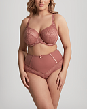 Estel Full Cup Bra And High Waist Brief Rose Gold TKD Lingerie Sculptresse Fashion F1