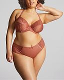 Estel Plunge Bra And Deep Brief Rose Gold TKD Lingerie Sculptresse Fashion F2