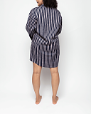 Estelle Printed Stripe Nightshirt Navy Mix TKD Lingerie Cyberjammies Fashion B1