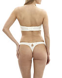Evie Strapless Bra And Thong Ivory TKD Lingerie Panache Occasion Core B