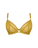 Exposed Plunge Bra Ochre TKD Lingerie Scantilly CF1
