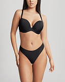 Faith Moulded Plunge Bra And Brief Black TKD Lingerie Cleo Core F2