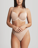 Faith Moulded Plunge Bra And Brief Latte TKD Lingerie Cleo Core F2