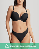 Faith Moulded Plunge Bra And Brief Noir TKD Lingerie Cleo Core F1 R