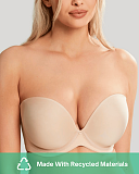 Faith Moulded Plunge Bra Latte TKD Lingerie Cleo Core F1 R