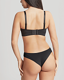 Faith Moulded Plunge Strapless Bra And Brief Black TKD Lingerie Cleo Core B2