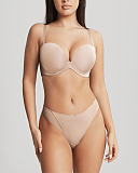 Faith Moulded Plunge Strapless Bra And Latte TKD Lingerie Cleo Core F1