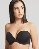 Faith Moulded Plunge Strapless Bra Black TKD Lingerie Cleo Core F1