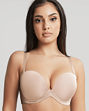 Faith Moulded Plunge Strapless Bra Latte TKD Lingerie Cleo Core F1
