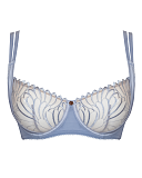 Fallen Angel Balcony Bra And Silvery Blue TKD Lingerie Scantilly Luxury CF1
