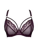 Fascinate Plunge Bra Plum TKD Lingerie Scantilly Luxury CF1