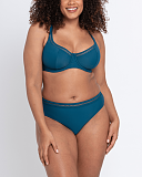 First Class Balcony Bikini And Classic Brief Deep Teal TKD Lingerie Curvy Kate Swim Fashion F1 min