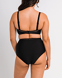 First Class Bandeau Bikini And High Waist Brief Black TKD Lingerie Curvy Kate Swim Fashion B1
