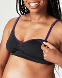 Flourish Seamless Nursing Bra Black TKD Lingerie Charley M F2
