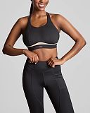 Freedom Non Padded Non Wired Sports Bra Black Chalk