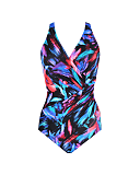 Fuego Flora Oceanus Shaping Swimsuit Black Multi TKD Lingerie Miraclesuit Fashion CF1.